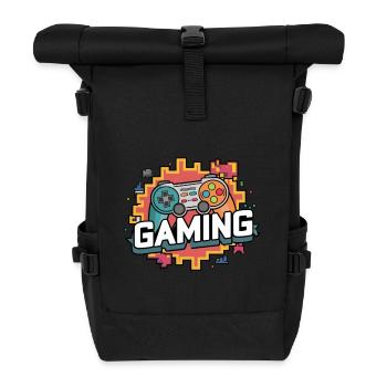 Gaming - Controller - Rolltop Rucksack - Schwarz - Vorne