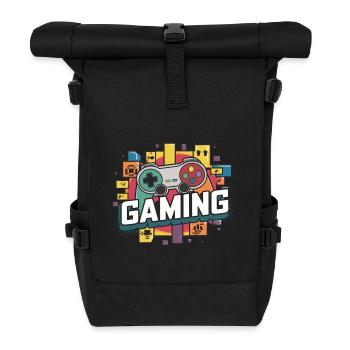 Gaming - Controller - Rolltop Rucksack - Schwarz - Vorne
