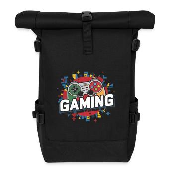 Gaming - Controller - Rolltop Rucksack - Schwarz - Vorne