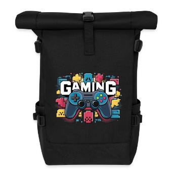 Gaming - Controller - Rolltop Rucksack - Schwarz - Vorne