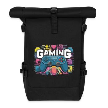 Gaming - Controller - Rolltop Rucksack - Schwarz - Vorne