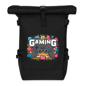 Gaming - Controller - Rolltop Rucksack - Schwarz - Vorne