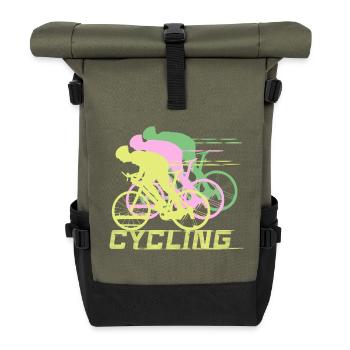 Cycling - Roll Top Backpack - olive/black - Front
