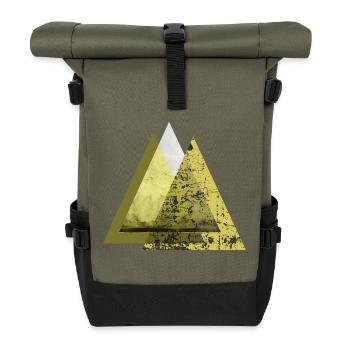 Mountains climber - Roll Top Backpack - olive/black - Front