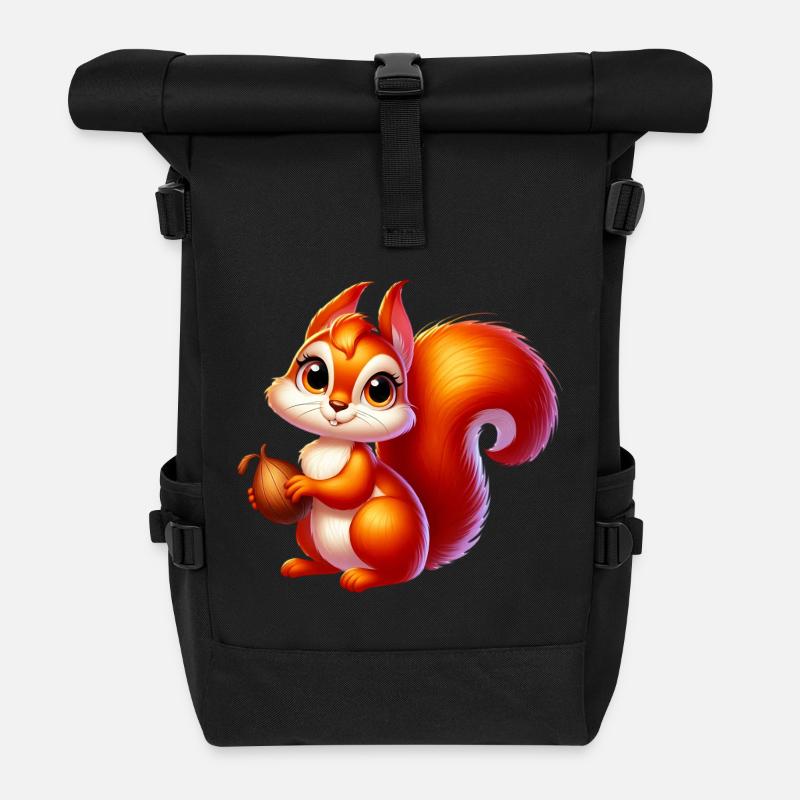 Écureuil - Sac à dos roll top - noir