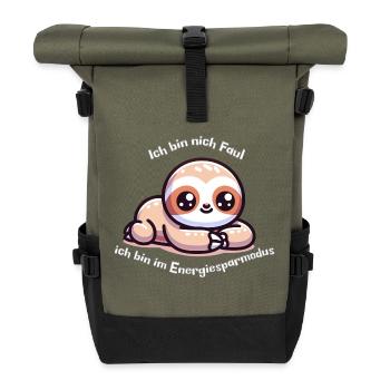 Fauli in economy mode - Roll Top Backpack - olive/black - Front