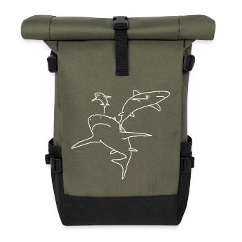 Haie - Rolltop Rucksack - Olive/Schwarz - Vorne