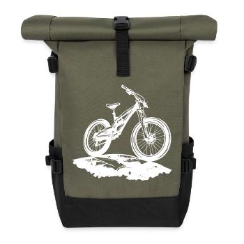Mountain bikers - Roll Top Backpack - olive/black - Front