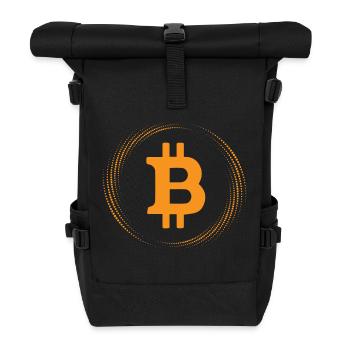 Bitcoin Ellipse Oval Master Future of Money Design - Rolltop Rucksack - Schwarz - Vorne