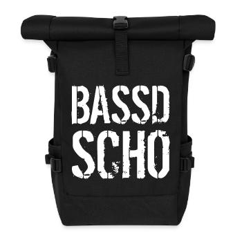 Bassd scho - Rolltop Rucksack - Schwarz - Vorne