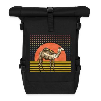 Camel - Roll Top Backpack - black - Front