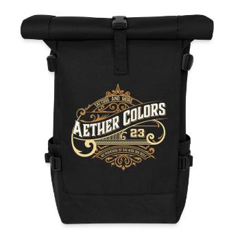 Aether Colors Oldschool - Rolltop Rucksack - Schwarz - Vorne
