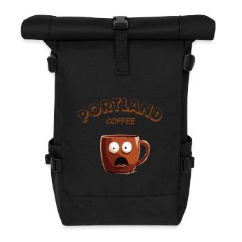 Portland coffee - Roll Top Backpack - black - Front