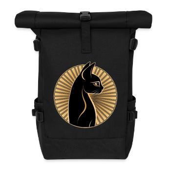 Chat égyptien - Sac à dos roll top - noir - Devant