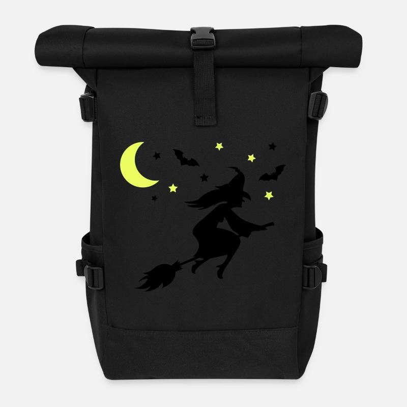 Witch - Roll Top Backpack - black