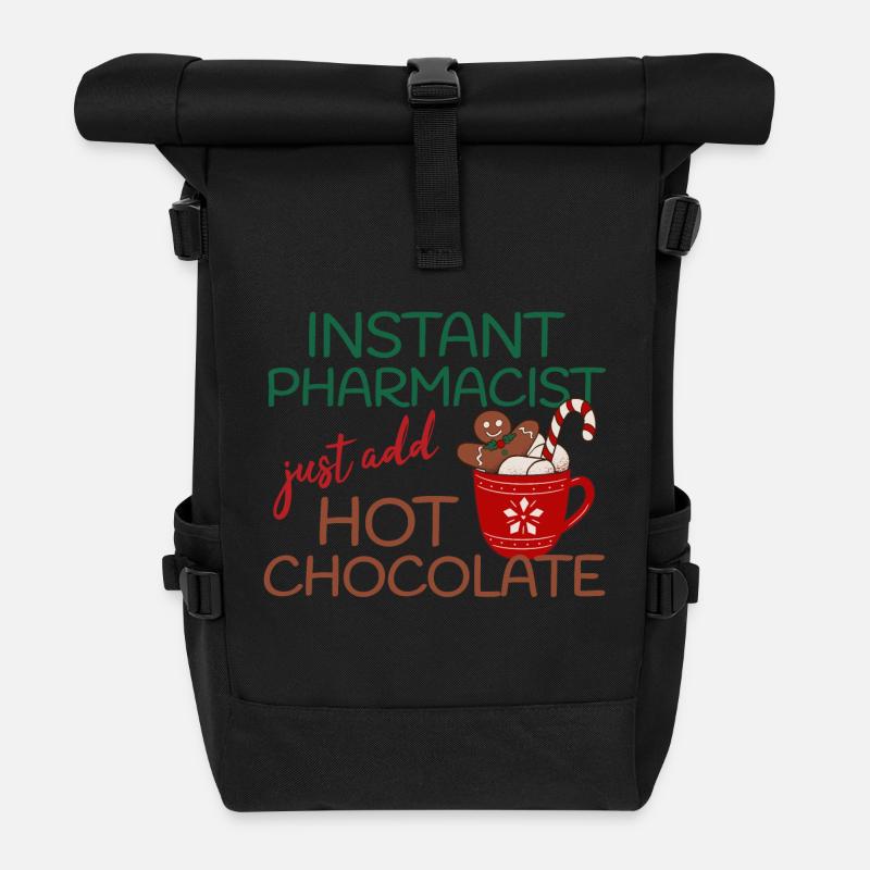 Instant Pharmacist Hot Chocolate Weihnachten - Rolltop Rucksack - Schwarz