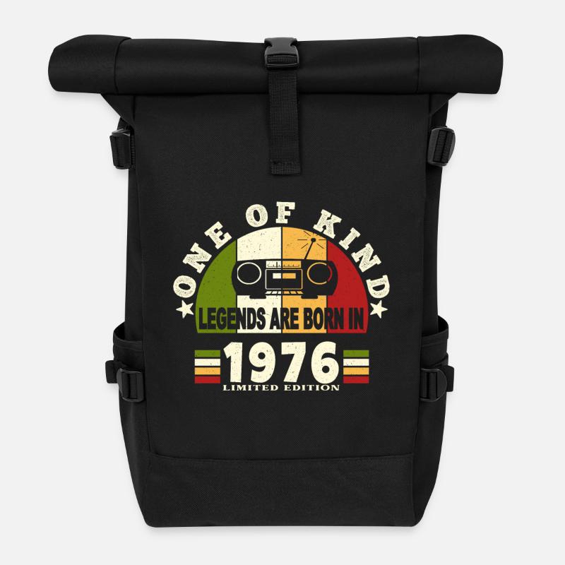 1976 Geburt der Legende 1976 geboren 1976 Geburtstag - Rolltop Rucksack - Schwarz