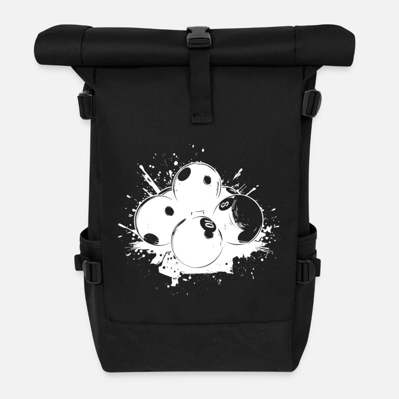 Palle da biliardo Graffiti - Zaino Rolltop - nero