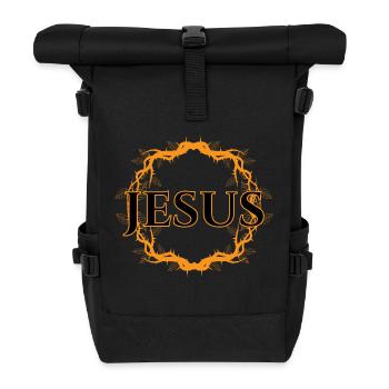 Bold JESUS Faith Tee - Roll Top Backpack - black - Front