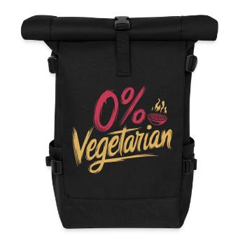 0% Vegetarian 11 - Rolltop Rucksack - Schwarz - Vorne