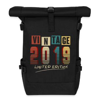 Vintage 2019: Limited Edition - 6th Anniversary. - Roll Top Backpack - black - Front