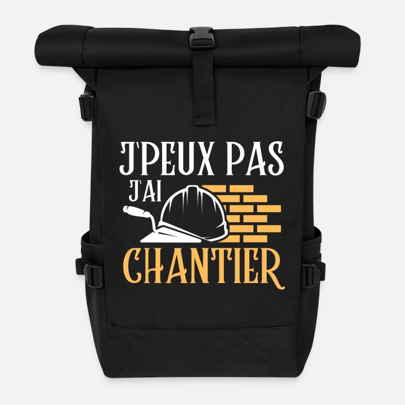 Chantier - Sac à dos roll top - noir