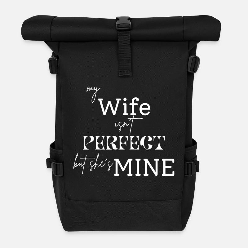 My Wife - Roll Top Backpack - black