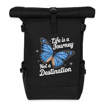 Schmetterling Monarchfalter Bunt Schmetterlinge - Rolltop Rucksack - Schwarz - Vorne