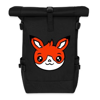 Fuchs Rotfuchs Wildes Tier Schlauer Wald Bewohner - Rolltop Rucksack - Schwarz - Vorne