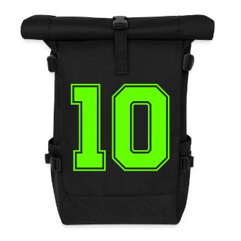 10 - Rolltop Rucksack - Schwarz - Vorne