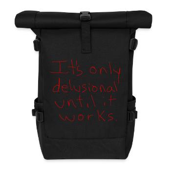 Byellas Wahnhafter Druck - Rolltop Rucksack - Schwarz - Vorne