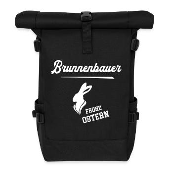 Brunnenbauer Frohe Ostern Oster Outfit Brunnenbau - Rolltop Rucksack - Schwarz - Vorne