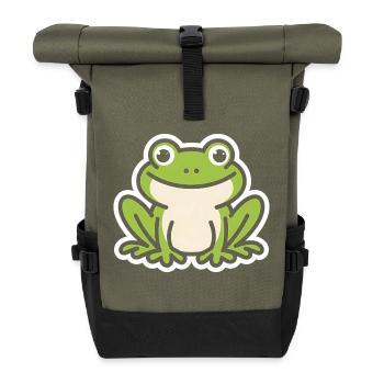 crapaud - Sac à dos roll top - olive/noir - Devant