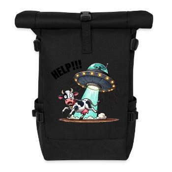 Vache OVNI - Sac à dos roll top - noir - Devant