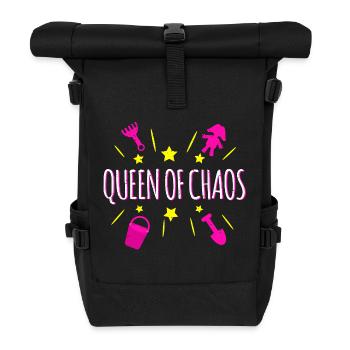 Queen of Chaos - Rolltop Rucksack - Schwarz - Vorne