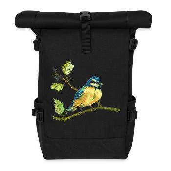 Bunter Vogel - Rolltop Rucksack - Schwarz - Vorne