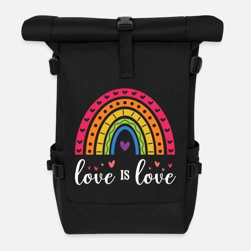 LGBT Pride Month - Liebe ist Liebe - Rolltop Rucksack - Schwarz