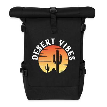Desert Vibes - Roll Top Backpack - black - Front