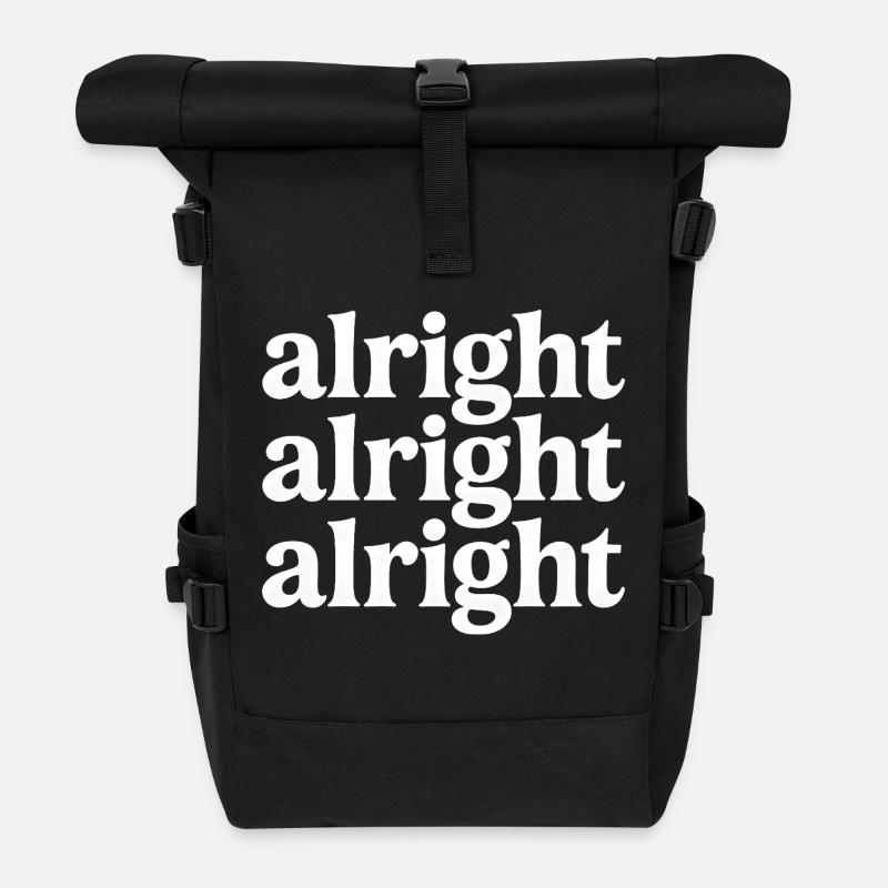 Alright - Roll Top Backpack - black