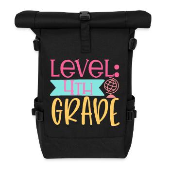 4e année - Sac à dos roll top - noir - Devant