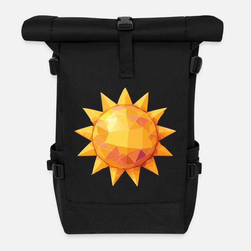 Soleil - Sac à dos roll top - noir
