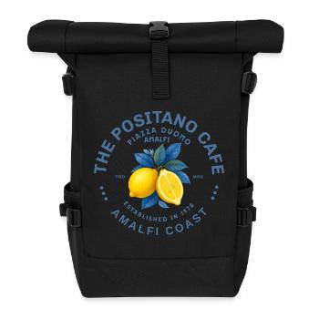 Amalfiküste Zitrone und leuchtende Blätter - Rolltop Rucksack - Schwarz - Vorne