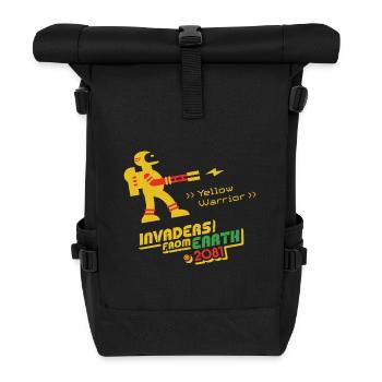 Eindringlinge von der Erde 2081 GELBER KRIEGER - Rolltop Rucksack - Schwarz - Vorne