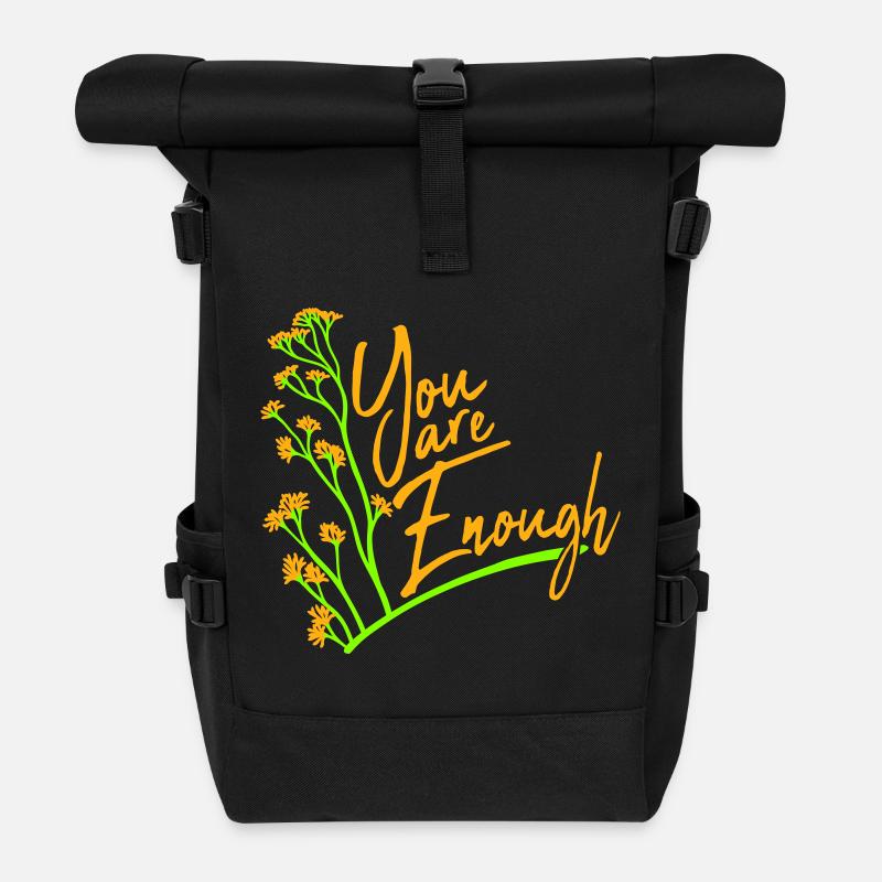 Vous êtes assez d’amour de soi Citation de motivation - Sac à dos roll top - noir