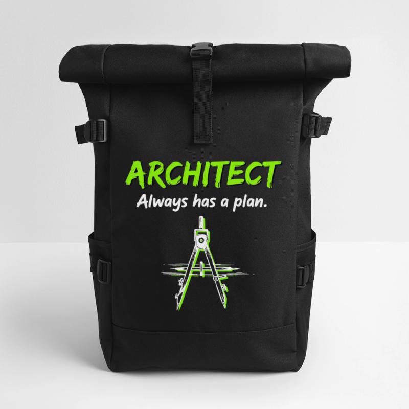 Architecture Compass Construction Plan Architect Roll Top Backpack
