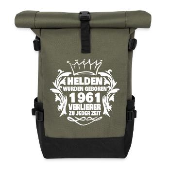1961 - Sac à dos roll top - olive/noir - Devant