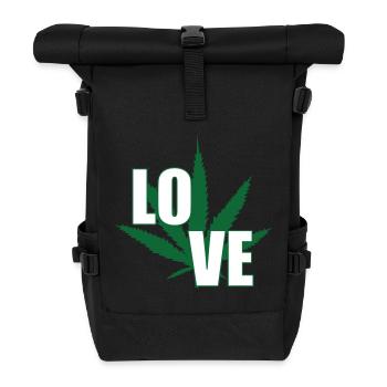 Cannabis – Weed – Legalisierung - Rolltop Rucksack - Schwarz - Vorne
