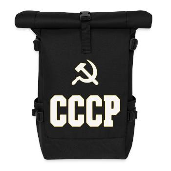 Design CCCP dans le style des années 80, bouteille rétro - Sac à dos roll top - noir - Devant