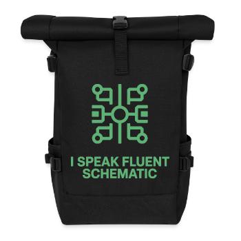 Je parle couramment la technologie des schémas circuités - Sac à dos roll top - noir - Devant