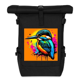 Eisvogel - Rolltop Rucksack - Schwarz - Vorne